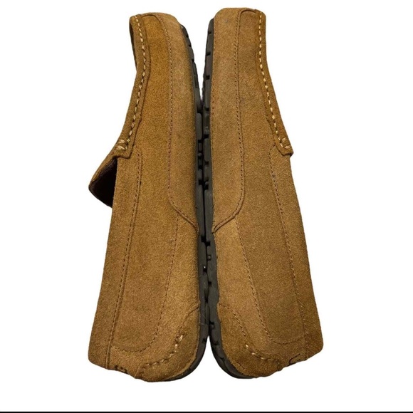 Ugg Sz 8 Alder Tan Suede Faux Shearling Lined Slippers - Picture 2 of 6